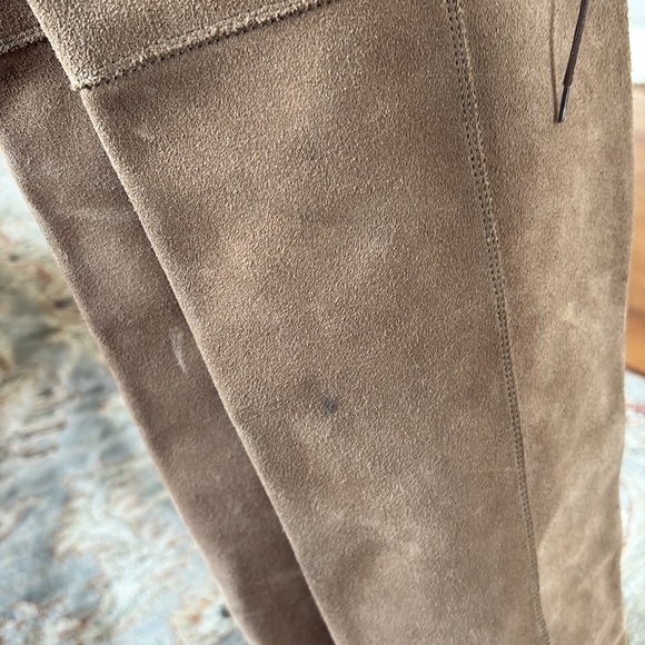 FRYE Designer suede leather over the knee tan brown sexy boots 9 $328 lace up - Picture 8 of 13